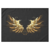 Gouden engelenvleugels op een zwarte achtergrond tafelkleed (Voorkant (Horizontaal))