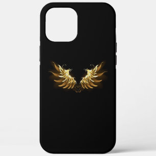 Gouden engelenvleugels op zwarte achtergrond Case-Mate iPhone case