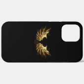 Gouden engelenvleugels op zwarte achtergrond Case-Mate iPhone case (Achterkant (horizontaal))