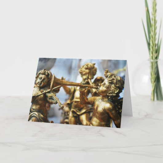 Gouden engelornamenten kaart (Voorkant)