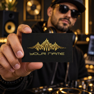 Gouden Equalizer DJ Visitekaartje