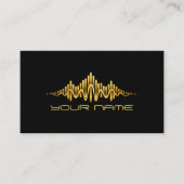 Gouden Equalizer DJ Visitekaartje (Voorkant)
