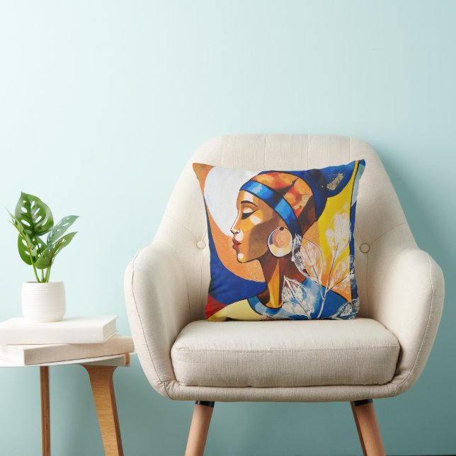 Gouden Erfenis: Afrikaanse Kunst Decorative Worp K Kussen (Stoel)