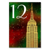 Gouden ESB skyline #2 Kerstmis Sterren Kaart (Achterkant)