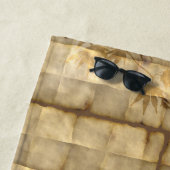 Gouden esdoorn blad perkament papier oosters kijke strandlaken (In situ)