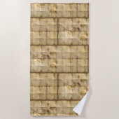 Gouden esdoorn blad perkament papier oosters kijke strandlaken (Voorkant)