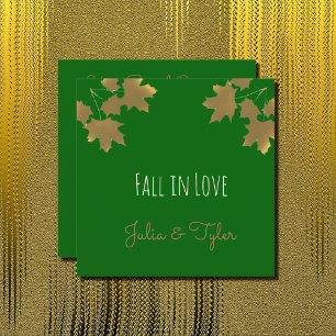 Gouden esdoorn bladeren in Emerald - Herfst in lie Kaart