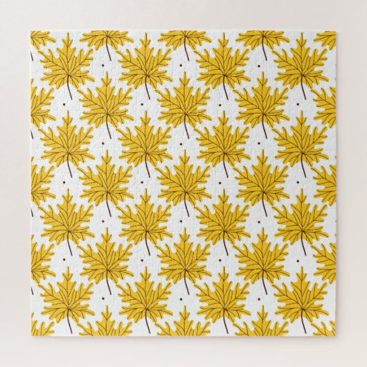 Gouden esdoorn verlaat herfstpatroon legpuzzel (Verticaal)