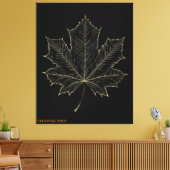 Gouden Esdoornblad Botanische Kunst Canvas Cadeau Afdruk (Insitu (Woonkamer))