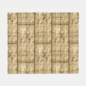 Gouden esdoornblad op bruin perkamentpapier look fleece deken (Voorkant (Horizontaal))