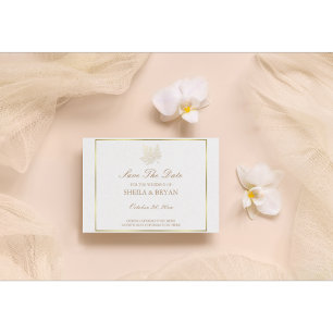 Gouden esdoornblad Sla de datum post Kaart op