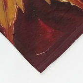 Gouden esdorenbladeren Herfst Schilderij Fleece Deken (Hoek)