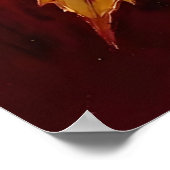 Gouden esdorenbladeren Herfst Schilderij Poster (Hoek)
