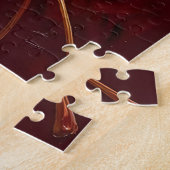 Gouden esdorenbladeren Herfstschilderij Legpuzzel (Zijkant)