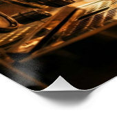 Gouden Espresso Ritueel – Warm Coffee Art Poster (Hoek)