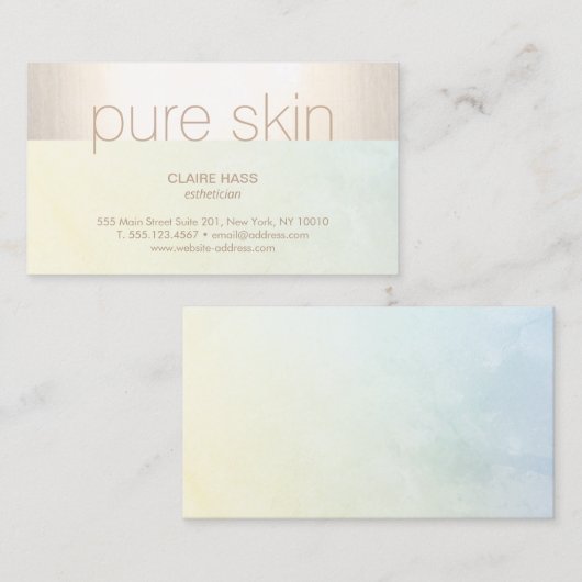 Gouden Esthetische Skincare Day Spa Visitekaartje (Voorkant / Achterkant)