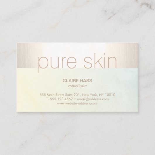 Gouden Esthetische Skincare Day Spa Visitekaartje (Voorkant)