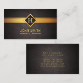 Gouden Etiket van het Monogram van de Trainer van Visitekaartje (Voorkant / Achterkant)