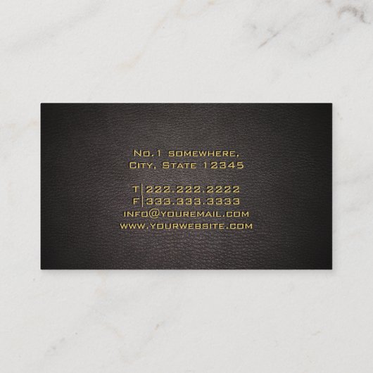 Gouden Etiket van het Monogram van de Trainer van Visitekaartje (Achterkant)