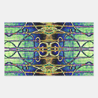 Gouden Etsen Rechthoekige Sticker