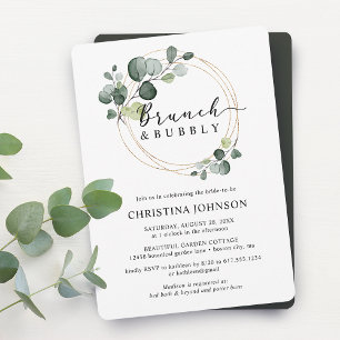 Gouden Eucalyptus Brunch en Bruisende Bruiloftsdan Kaart