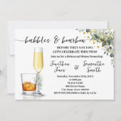 Gouden Eucalyptus Bubbels & Bourbon Couples Douche Kaart (Voorkant)