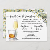 Gouden Eucalyptus Bubbels & Bourbon Couples Douche Kaart (Voorkant / Achterkant)