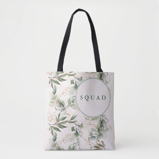 Gouden Eucalyptus Cadeau Boho Bruiloft Feest Tote Bag (Voorkant)