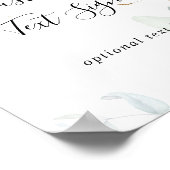 Gouden Eucalyptus Calligrafie Eigen Tekst Bord Poster (Hoek)