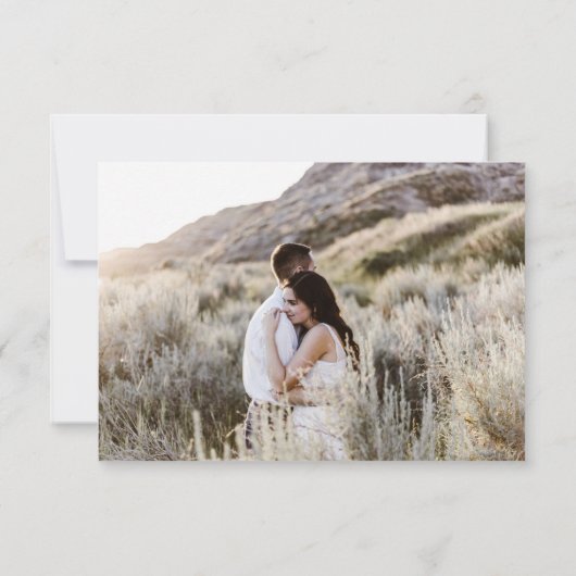 gouden eucalyptus groen twee Foto Save The Date  Kaart (Achterkant)