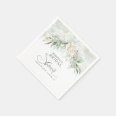 Gouden Eucalyptus Groene Boho Bruidsdouche Servet (Hoek)