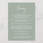 Gouden Eucalyptus Huwelijks Verwelkomingsbrief & R Programmakaart (Achterkant)