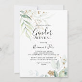 Gouden Eucalyptus Kalligrafie Geslacht Onthullen P Kaart (Voorkant)