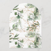 Gouden Eucalyptus Krans Greenery Moss Sage Arch Kaart (Achterkant)