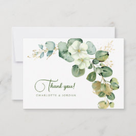 Gouden Eucalyptus krans groen Zee Bedankkaart