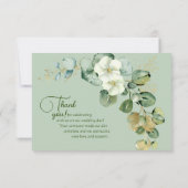 Gouden Eucalyptus krans groen Zee Bedankkaart (Achterkant)