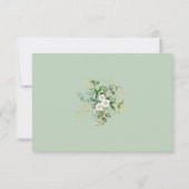 Gouden Eucalyptus krans Sage Groene rustieke bruil RSVP Kaartje (Achterkant)