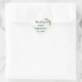 Gouden eucalyptus laat groen dank u ronde hart sticker (Tas)