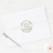 Gouden Eucalyptus Proost Bruiloftsborrel  Ronde Sticker (Envelop)