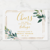 Gouden Eucalyptus Vrijgezellenfeest Mousserende Wi Sparkling Wijnetiket (Enkel label)