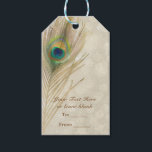 Gouden Exotische Peacock Feather Glam Party Favor Cadeaulabel<br><div class="desc">Gouden Exotische Peacock Feather Glam Party Favor Gift Label. Pas aan op de manier die u wilt. Overeenkomende items beschikbaar.</div>
