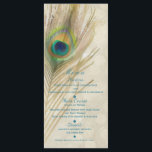 Gouden Exotische Peacock Feather Glam Party Menu<br><div class="desc">Gouden Exotische Peacock Feather Glam Party Menu Kaart. Overeenkomende items in dit ontwerp zijn beschikbaar.</div>