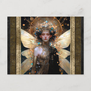 Gouden Fairy Meisje Fantasy Kunst Briefkaart