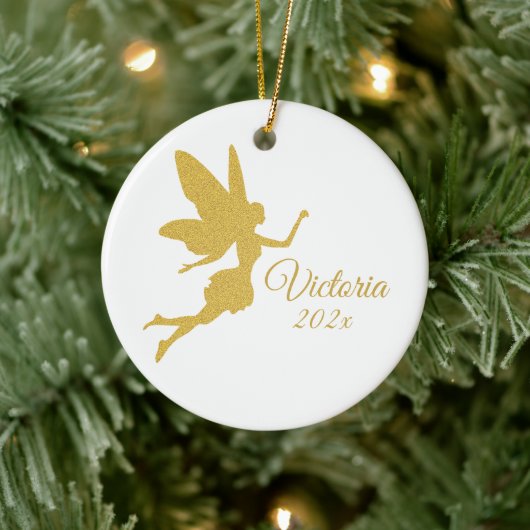 Gouden Fairy Ornament Gepersonaliseerde Gift (Boom)