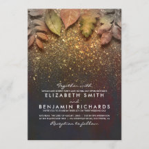 Gouden  Fall Leaves Elegant Wedding