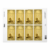 Gouden Fantastische 55 Wijnglaslabels Etiket (Full Sheet)