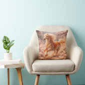 Gouden Fantasy Paard Rennende Droom Kussen (Stoel)