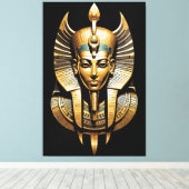 Gouden farao in regale hoofdtooi Kunst Canvas Afdruk (Insitu (Houten vloer))