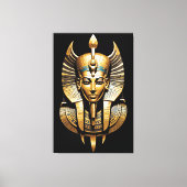 Gouden farao in regale hoofdtooi Kunst Canvas Afdruk (Voorkant)