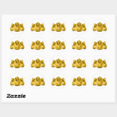 Gouden farao's ronde sticker (Vel)